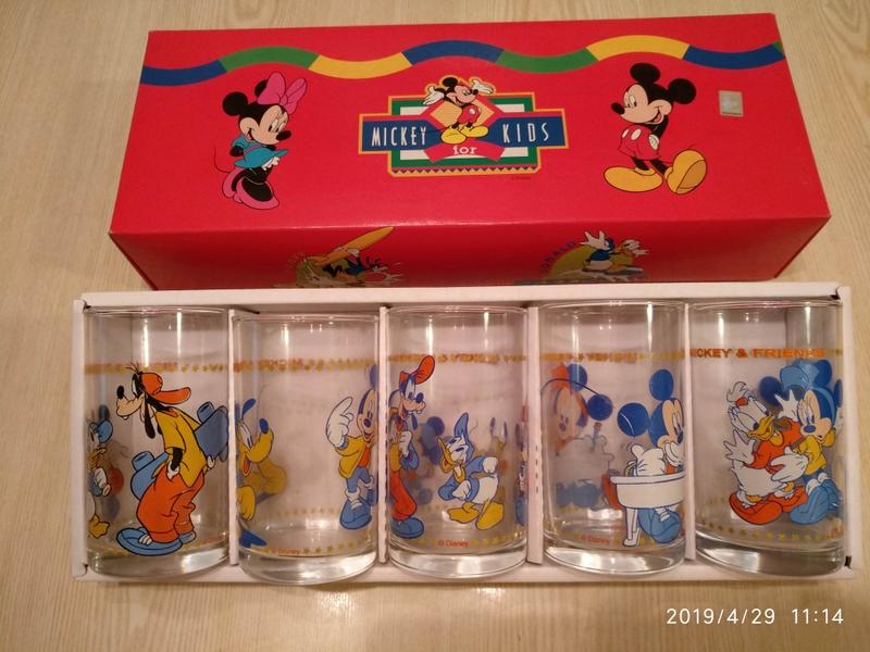 迪士尼 Disney micky for kids 米奇家族 玻璃水杯組