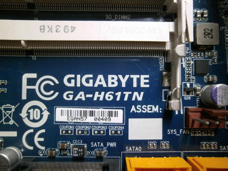 【全國主機板維修聯盟】技嘉 GA-H61TN MINI-ITX 1155 (下標前請先詢問) 故障主機板
