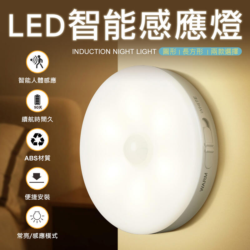 新版LED感應燈 磁鐵吸附式 人體 感應燈 便利照明 小夜燈 牆壁燈 照明燈