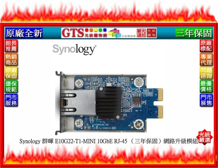 【GT電通】Synology 群暉 E10G22-T1-MINI 10GbE RJ-45 網路升級模組~下標先問門市庫存