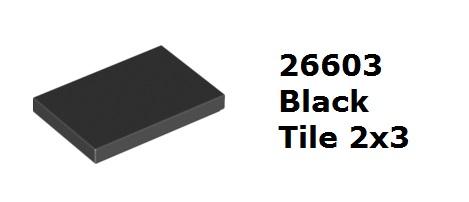 【磚樂】LEGO 樂高 26603 6162892 Black Tile 2x3  黑色 平滑板