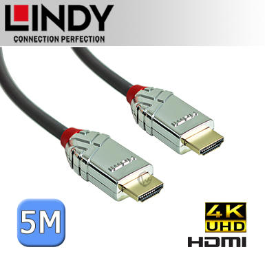 ☆WonGo網購☆LINDY 林帝 CROMO鉻系列 HDMI2.0 (Type-A) 公to公 傳輸線5M 37874