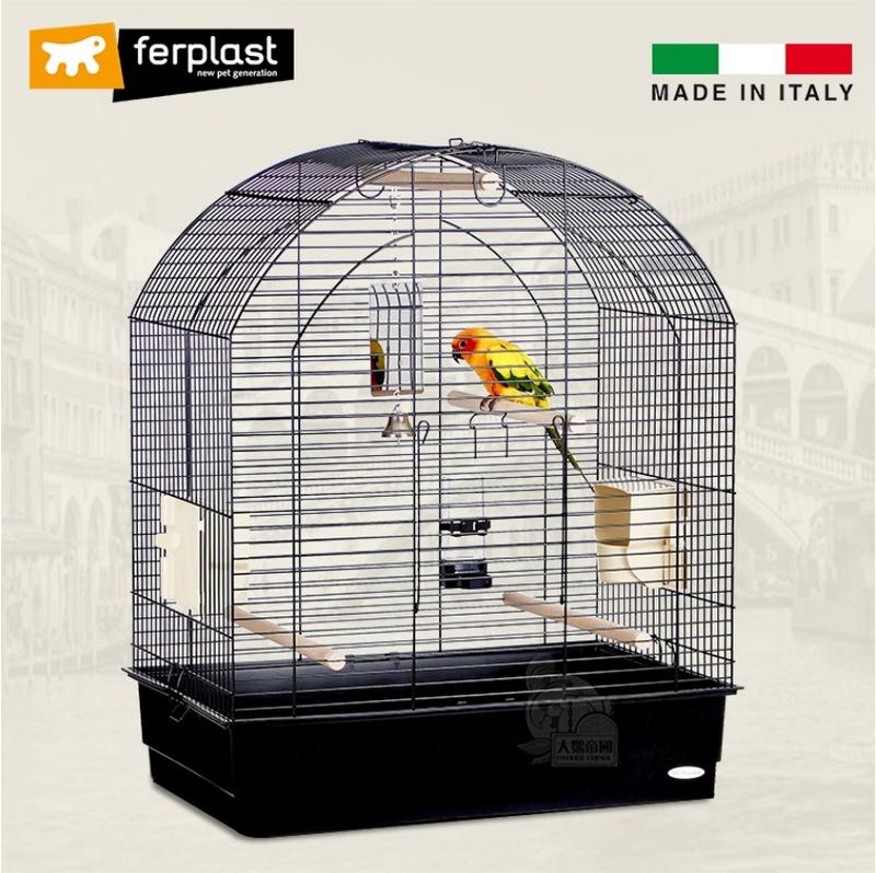 接單引進《寵物鳥世界》義大利 Ferplast 飛寶 格里塔-黑色 進口鳥籠 豪華型鸚鵡寵物鳥籠 DA0357