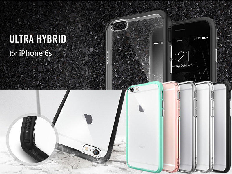 SGP iPhone 6 6S 4.7 Plus Ultra Hybrid 透明背蓋 矽膠邊框 防摔防震 保護殼 手機殼