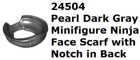 【磚樂】LEGO 樂高 24504 6213469 Ninja Face Scarf 忍者 珍珠深灰 口罩