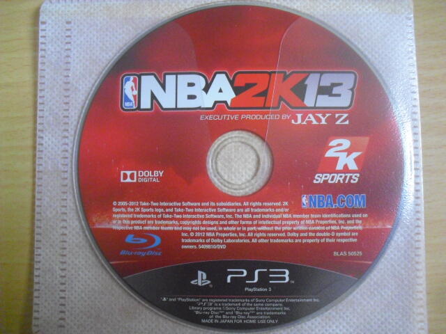 ※隨緣※已絕版 PS3：NBA 2K13．美國職業籃球㊣正版㊣不錯選擇/值得收藏/光碟正常/裸片包裝．一片裝 100 元