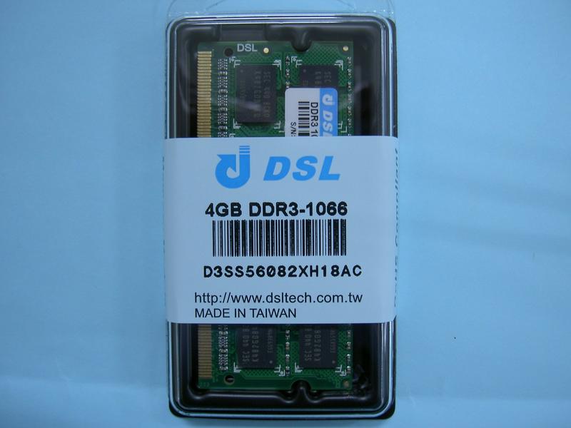4G DDR3-1066 204pin 筆電專用記憶體 imac / macmini / macbook Pro