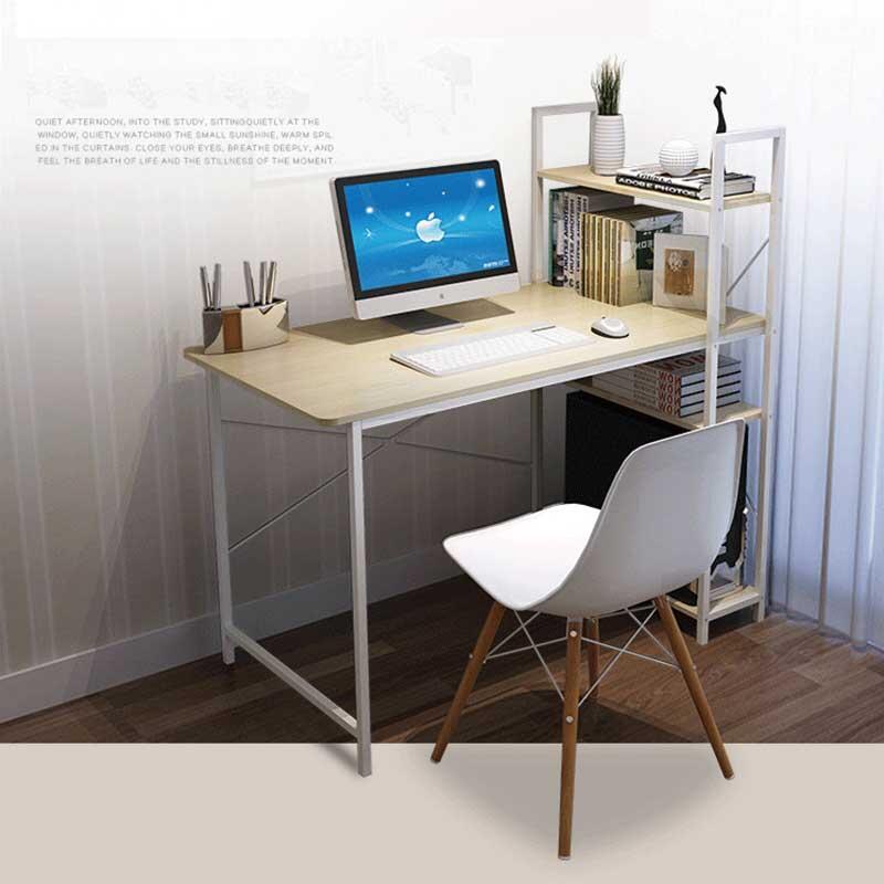 簡約風層架收納工作桌 快拆 組裝 簡便 側櫃 書桌 辦公桌 電腦桌