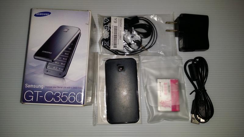 復古-Samsung C3560 附(旅充含傳輸線)+電池2顆+耳機 所有功能正常