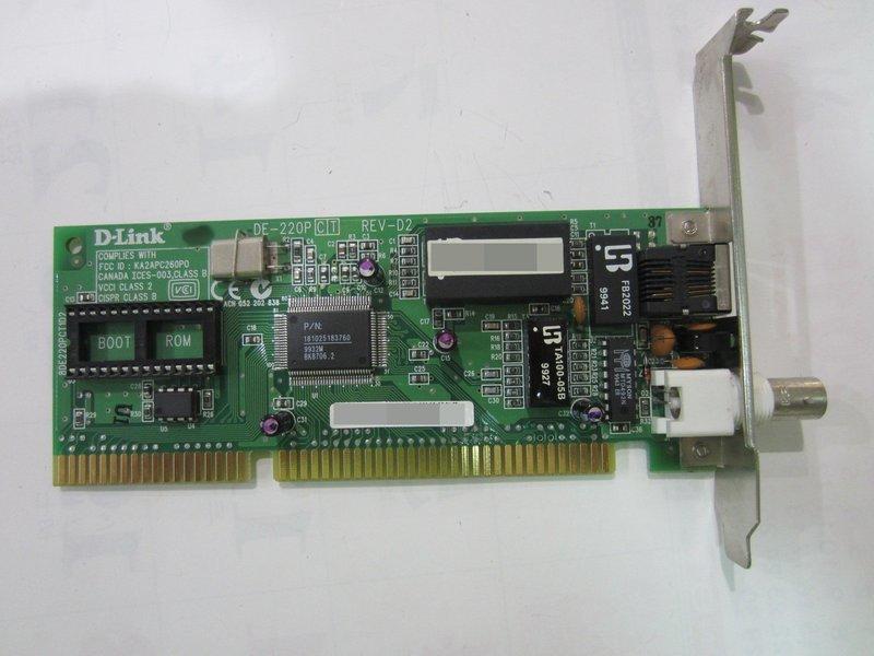 【優質收藏】友訊 D-Link DE-220PCT ISA 16-bit 網路卡 10Mbps UTP/BNC 雙介面