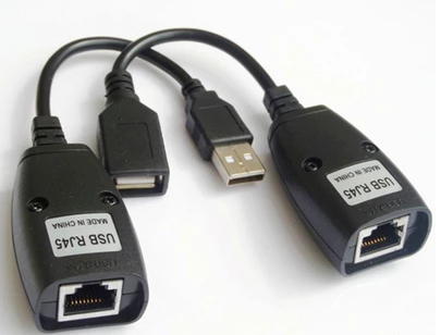 USB延長線 USB轉RJ45  轉接器 網路線連接 USB信號放大器 可延長到50米