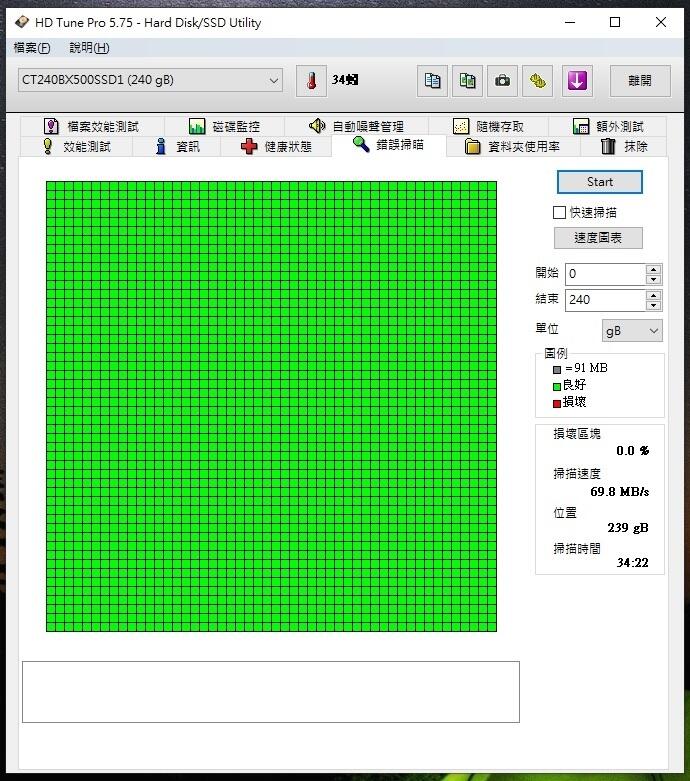 美光 Crucial SSD240G_SATA介面(型號 CT240BX500SSD1 _2.5"_有測圖有真相 露天市集 全台