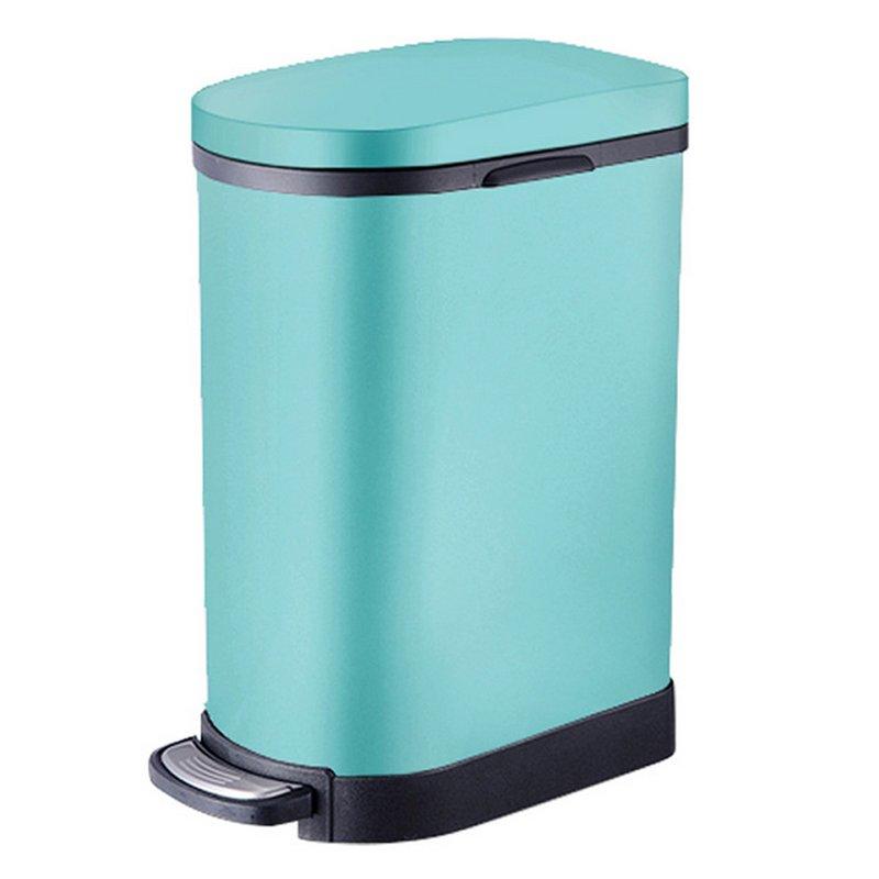 居家生活用品 colourful可固定垃圾袋防指紋U型垃圾桶 置物桶 10升(L)I22藍色