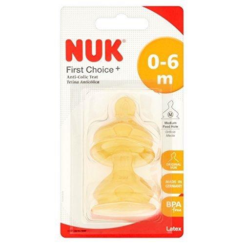 德國【NUK】First Choice寬口徑乳膠奶嘴2入-德國原裝/德國版