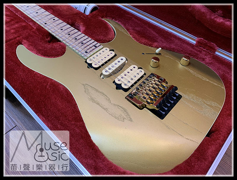 【苗聲樂器Ibanez旗艦店】Prestige RG657AHM 金色大搖座電吉他(金色限量版)