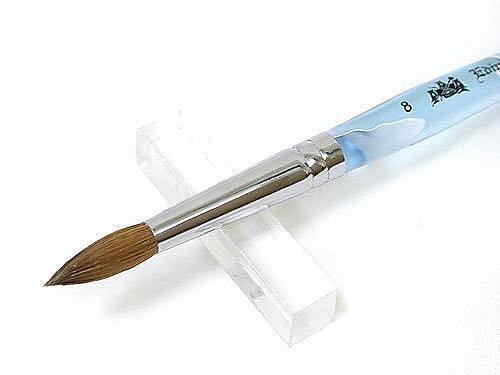 [御甲材料批發商城] 水晶專用筆 / E.R 愛丁堡 藍色海浪頂級指甲刷-8號 (圓)