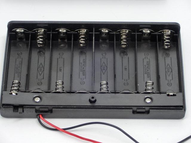 ~虫二小鋪~8顆 三號電池電池盒 電池外接盒 AA 串連 有開關 蓋子 12v 
