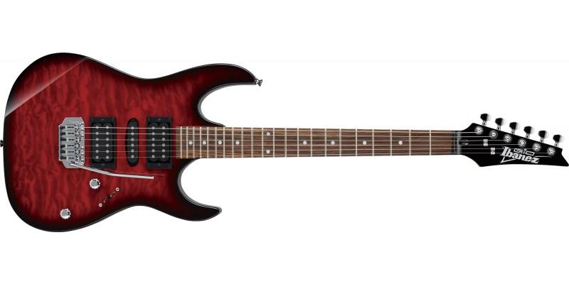 【名曲堂樂器】全新 Ibanez GRX70QA TRB 透明紅 小搖座電吉他 共四色 公司貨保固 贈全套配件