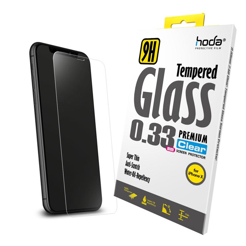 北車 hoda【iPhone X】5.8吋 2.5D 0.33mm (半版) 高透光 9H 鋼化 玻璃 螢幕 保護貼