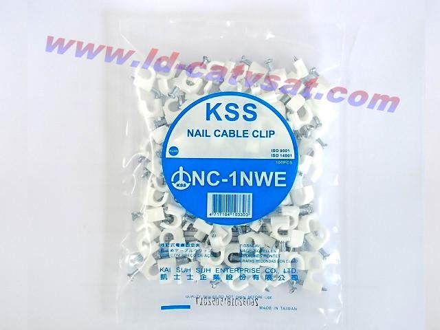 KSS 白色NC-1NWE 5C2V RG6 電視線白色夾線釘.同軸電纜線有線電視線固定夾NC-1N