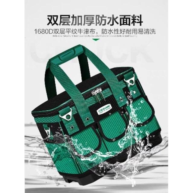 綸綸 專業五金用品 美耐特 高品質多功能塑膠硬底 工具包（速出貨）男水電工維修四角加厚耐磨帆布大收纳袋防水挎