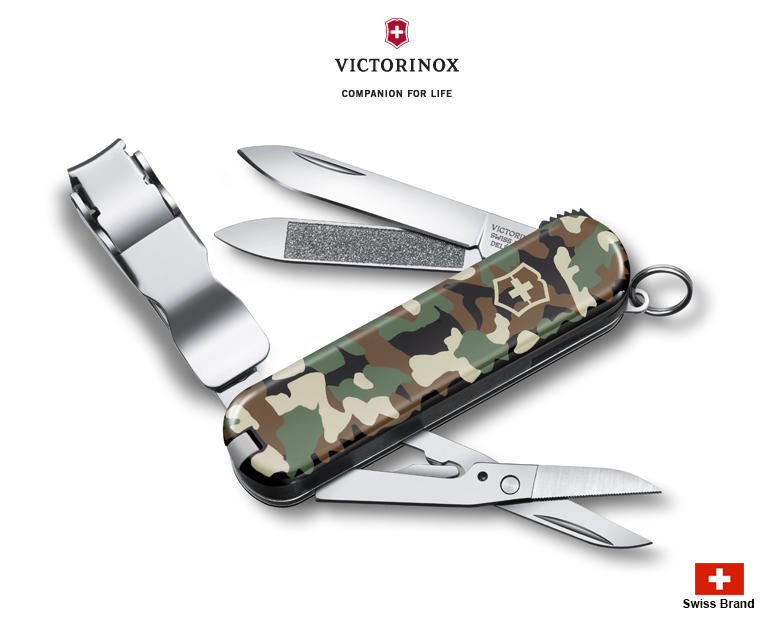 Victorinox瑞士維氏65mm指甲剪Nail Clip 580,8用瑞士刀迷彩版【0.6463.94】