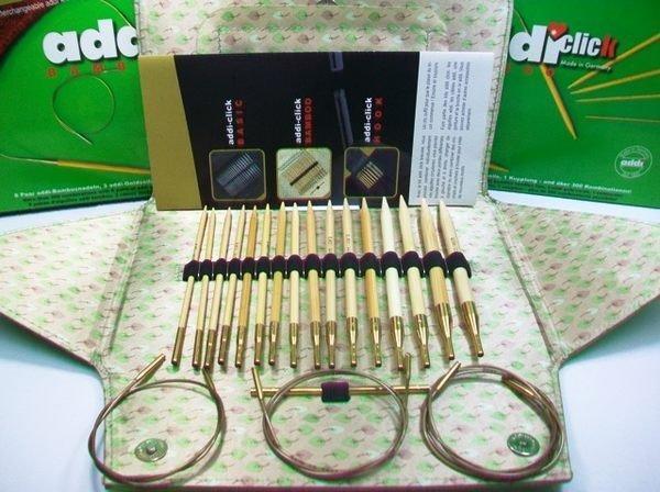 【天河、小珍珍】德國艾迪addi自由輪針組套「竹製」bamboo（8付針；3條線）【德國進口】