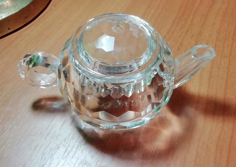 玻璃水晶 茶具組 茶壺 4 茶杯