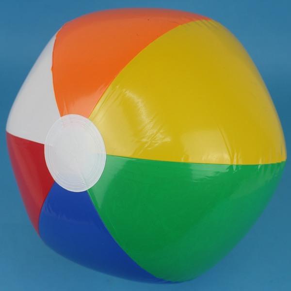 【優購精品館】 六色海灘球 吹氣海灘球 充氣玩具球 37cm/一袋12個入(促40) 沙灘球 充氣球~佳YF10631
