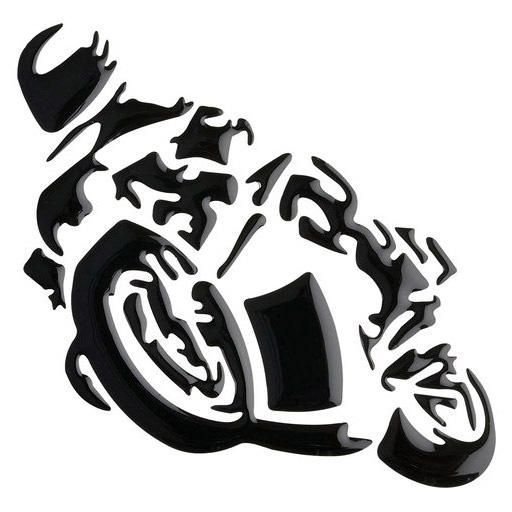 【德國Louis】摩托車圖案3D貼片 黑色重型機車重機重車整流罩車殼油箱油桶自黏式強力背膠立體貼紙車體貼10010910
