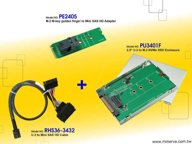 M.2 Mkey to Mini SAS HD + U.2 to SFF8643 Cable+ U.2 to M.2 露天市集 全