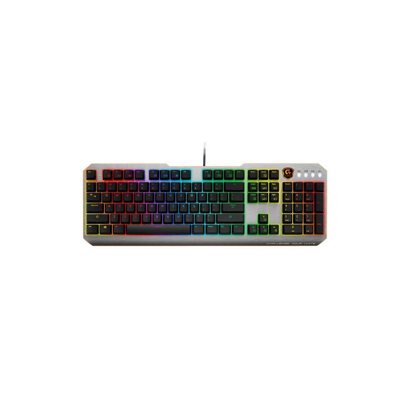 [中壢個人自售] 技嘉 XK700 機械式鍵盤 電競 RGB 紅軸 銀色 金屬材質 ROG MSI DUCKY 羅技參考