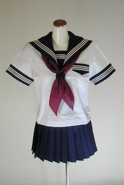 【特選日本高校水手服代購】日本製女生短袖水手服制服上衣(側開式) EB-1919