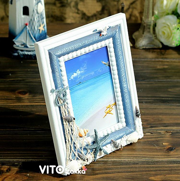 地中海風格4x6木質相框☆ VITO zakka ☆家居裝飾 生日 交換 創意禮物 居家擺飾禮品