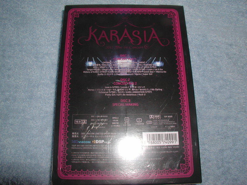 DVD 豪華特典附KARA 韓國首爾首場演唱會KARA 2012 The 1st Concert