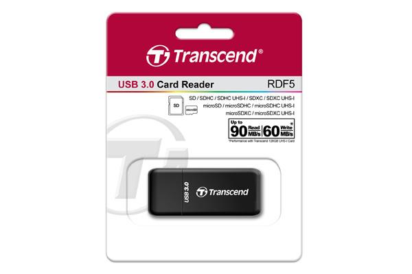 【讀卡機】創見 RDF5 USB3.1 多功能讀卡機 黑白色選RDF5K