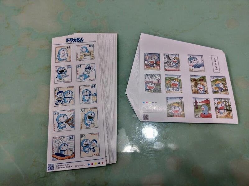 日本東京奧運會紀念版哆啦a夢限量郵票收藏含84和63兩版登場~~歡慶50週年紀念！