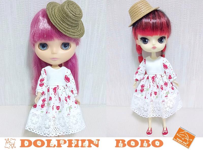 Dolphin Bobo娃衣工作室~櫻桃圖樣可愛洋裝