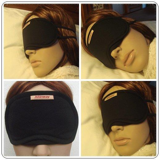 Altinway 純黑眼罩 純棉布 幫助深層入眠 男女通用 睡眠眼罩 台灣精緻品