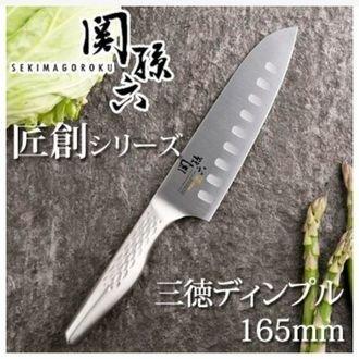 @@台中市最知名的建成刀剪行@日本-關孫六--三德刀(防沾黏)-16.5CM