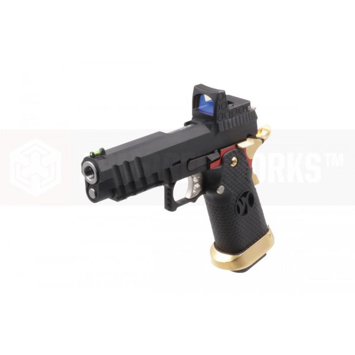 【熱血沙場】AW CUSTOM HX2602 HI-CAPA 4.3吋 全金屬瓦斯槍 附類RMR瞄具-黑金