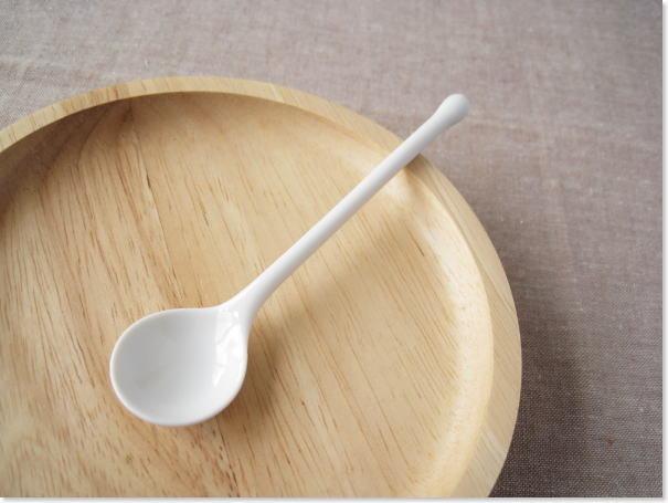 艾苗小屋-日本製白色陶瓷湯匙/茶匙/甜品勺