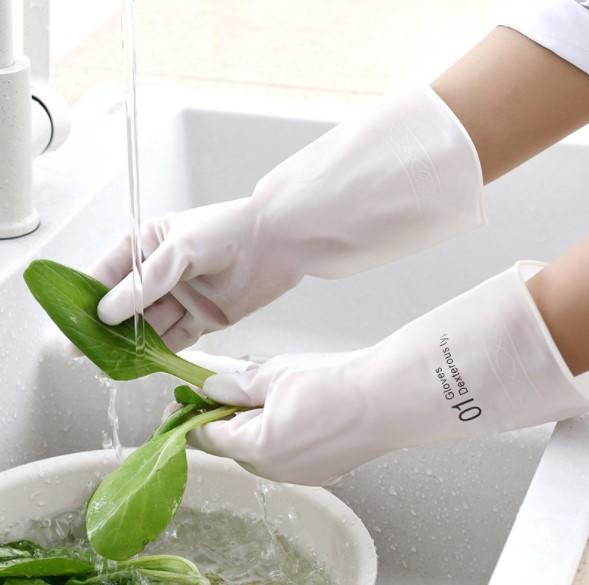 環保重覆使用廚房耐用防水防刺破家務洗碗手套丁腈橡膠廚房家務清潔手套