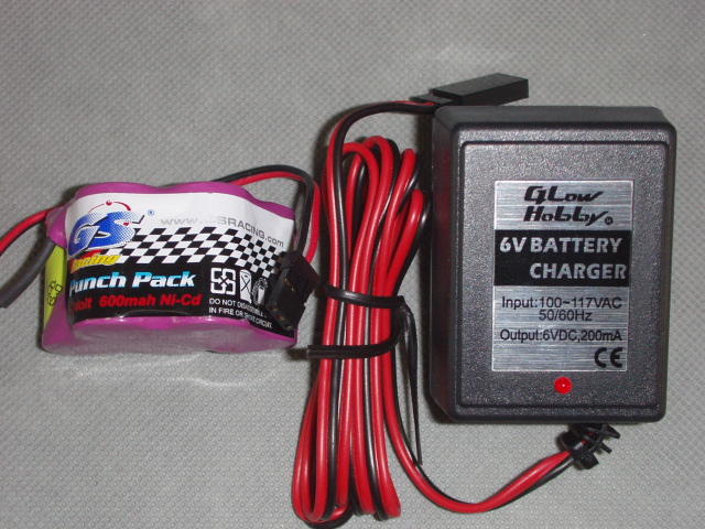 GS Racing 6.0V Ni-Cd Rechargeable Battery Pack w/Charger