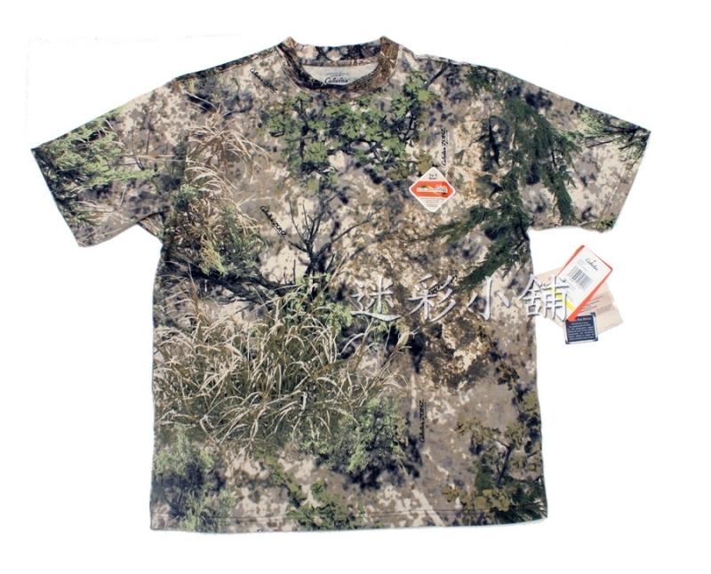 美國獵裝品牌(胸圍100-120cm)草原迷彩 仿真迷彩 吸濕排汗純棉短袖圓領T恤