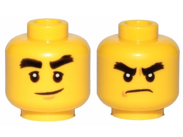 樂高王子LEGO 黃色 臉 忍者 雙面 6192016/33894/3626cpb1893/70643 (A-257)缺