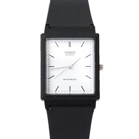 CASIO卡西歐 方形簡約刻度設計透氣膠錶 黑白配色 輕巧中性款手錶【NE1854】原廠公司貨