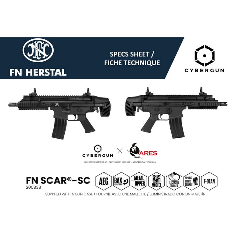 RST 紅星 - ARES 阿瑞斯 SCAR-SC 電動步槍 FN 授權刻字 原廠T插 附槍箱 ARES-AR-104E