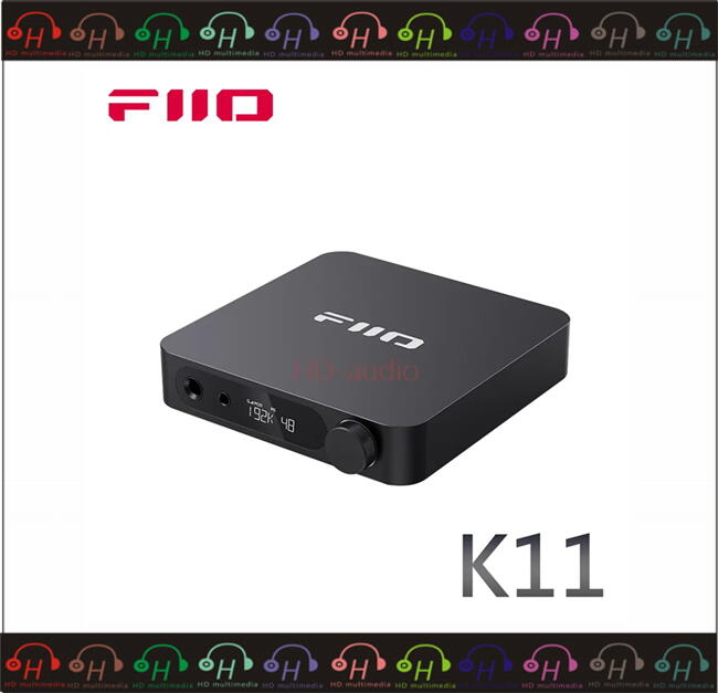 現貨⚡HDMultimedia逢甲耳機專賣店 FiiO K11 曜黑 桌上型 耳機擴大機 耳擴USB、光纖、同軸