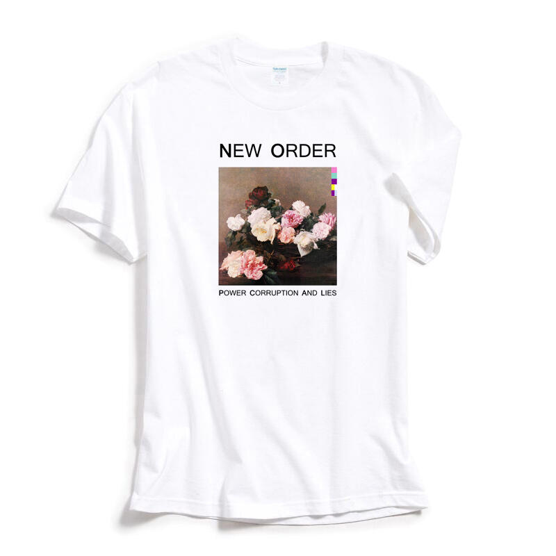 New Order Power Corruption and Lies  短袖T恤 白色 英國搖滾樂團 Rock